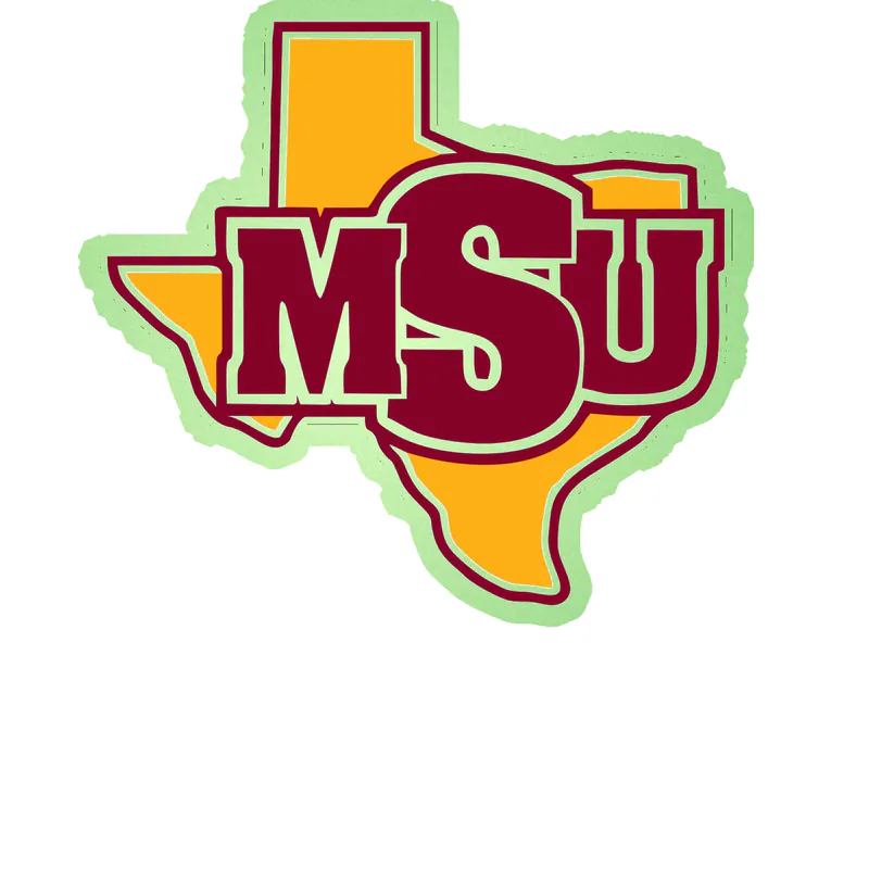 Midwestern State University Glow in the Dark Vinyl Decal - Custom Size