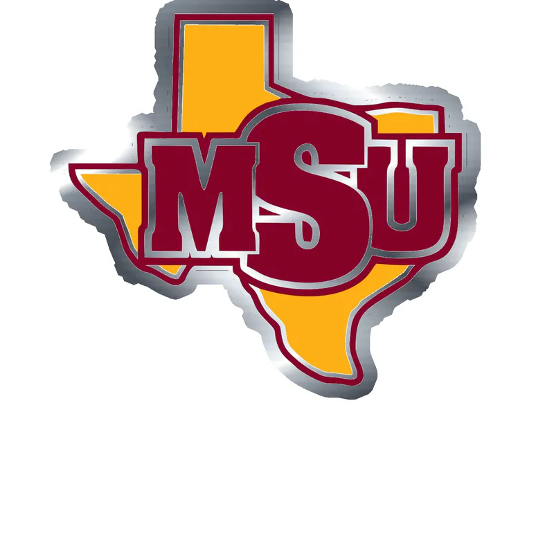 Midwestern State University Silver Chrome Vinyl Decal - Custom Size