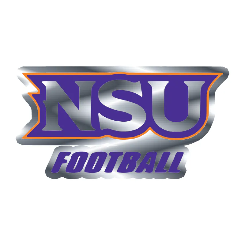 Northwestern State - NSU Football - Silver Chrome Vinyl Decal - Custom Size