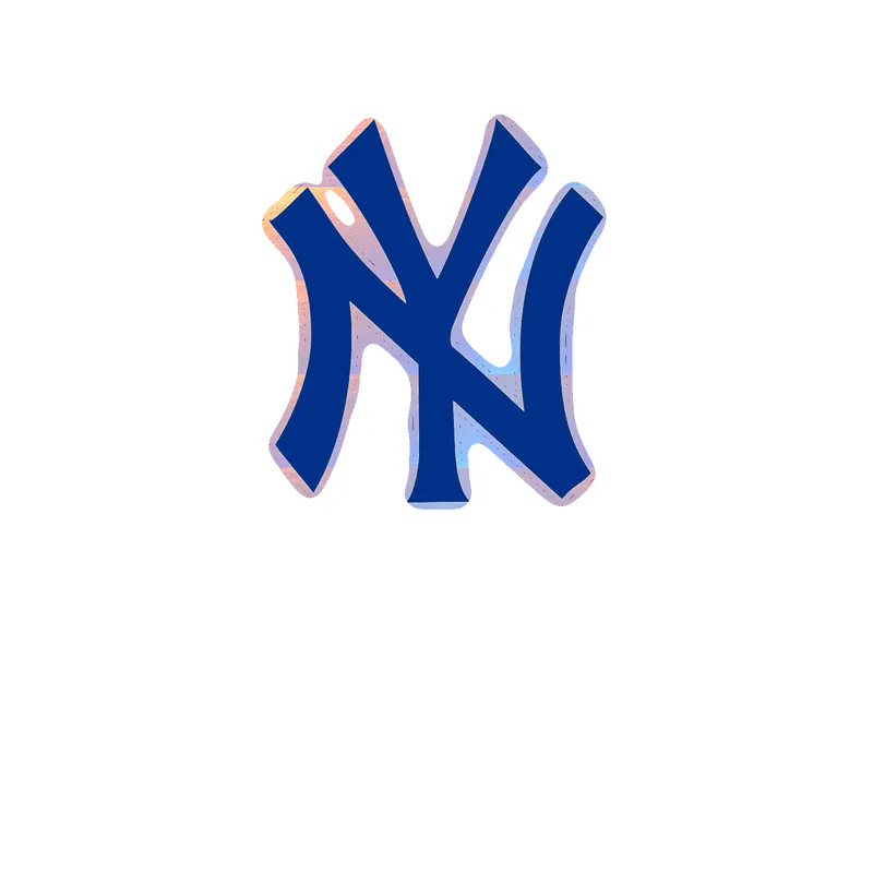 New York Yankees - Blue NY - Holographic Vinyl Sticker - Custom Size