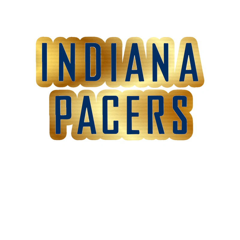 Indiana Pacers - Image 9 - Gold Chrome Vinyl Sticker - Custom Size