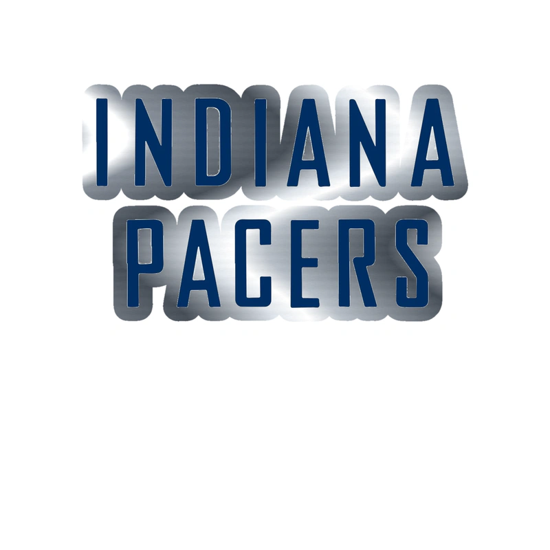 Indiana Pacers - Image 9 - Silver Chrome Vinyl Sticker - Custom Size