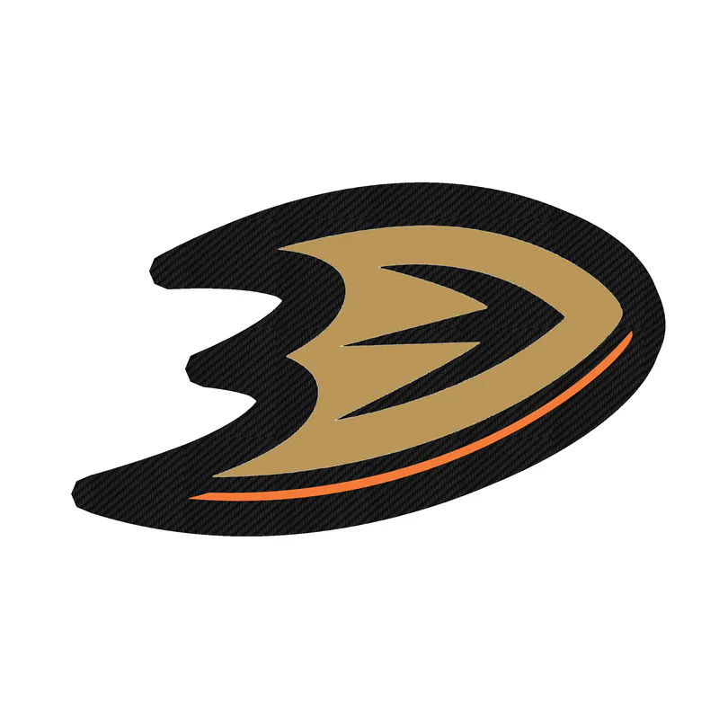Anaheim Ducks - D - Carbon Fiber Vinyl Sticker - Custom Size