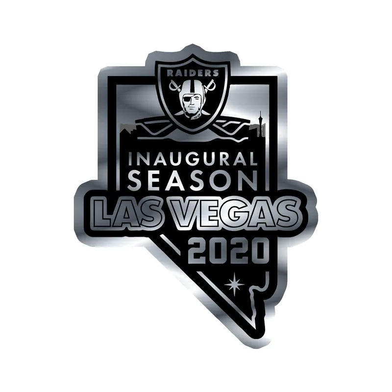 Las Vegas Raiders - Image 12 - Silver Chrome Vinyl Sticker - Custom Size