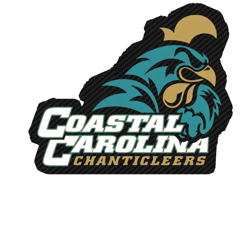 Coastal Carolina Chanticleers Carbon Fiber Vinyl Decal - Custom Size