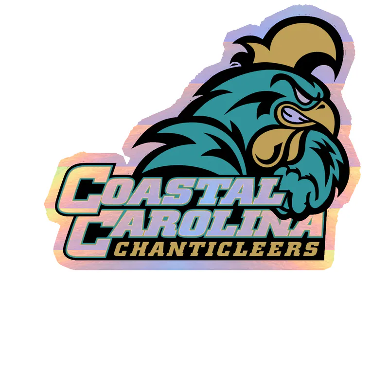 Coastal Carolina Chanticleers Holographic Vinyl Decal - Custom Size