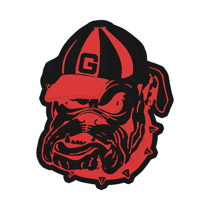 Georgia Bulldogs - Image 1 - Carbon Fiber Vinyl Decal - Custom Size