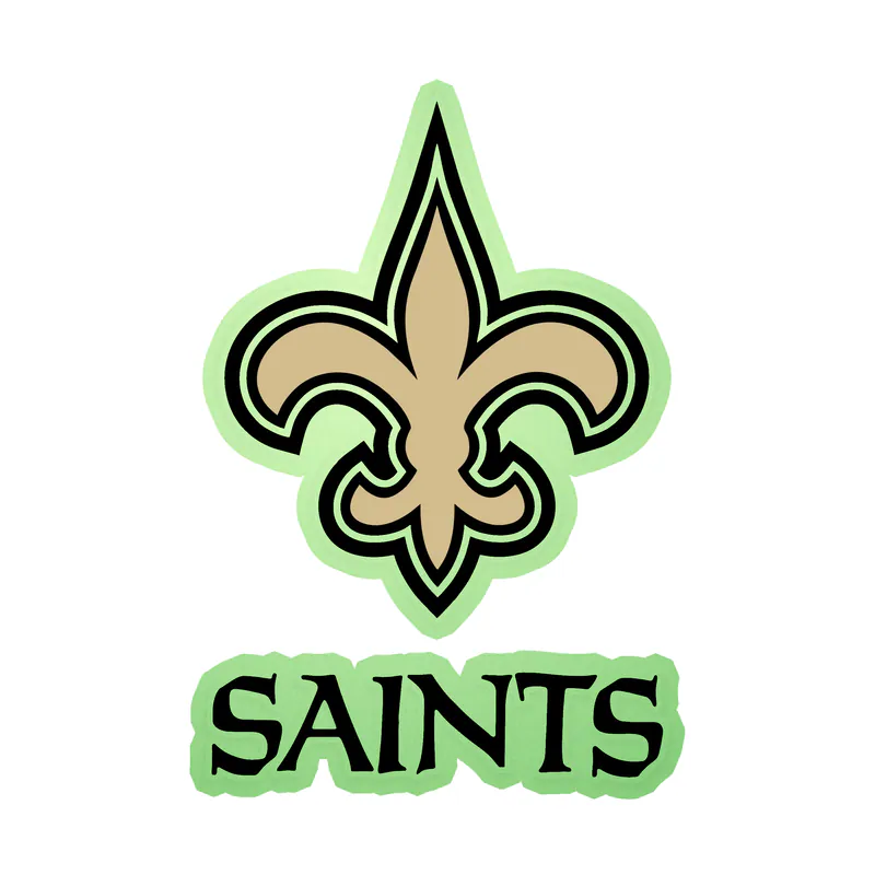 New Orleans Saints - Image 1 - Glow in the Dark Vinyl Sticker - Custom Size