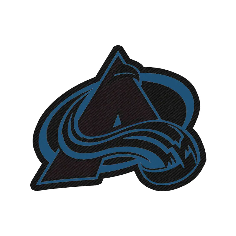Colorado Avalanche - A With Oval - Carbon Fiber Vinyl Sticker - Custom Size