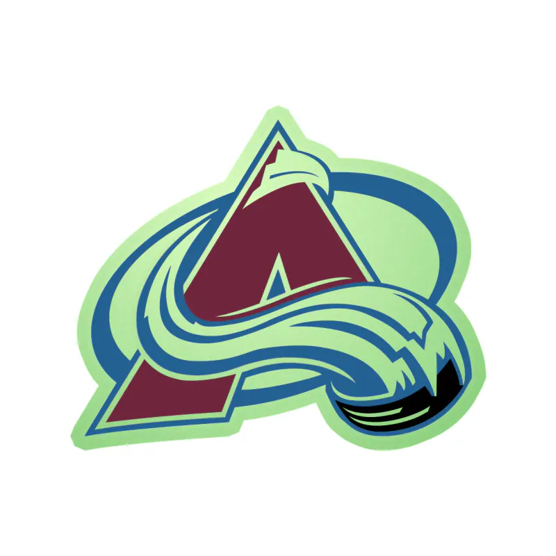 Colorado Avalanche - A With Oval - Glow in the Dark Vinyl Sticker - Custom Size