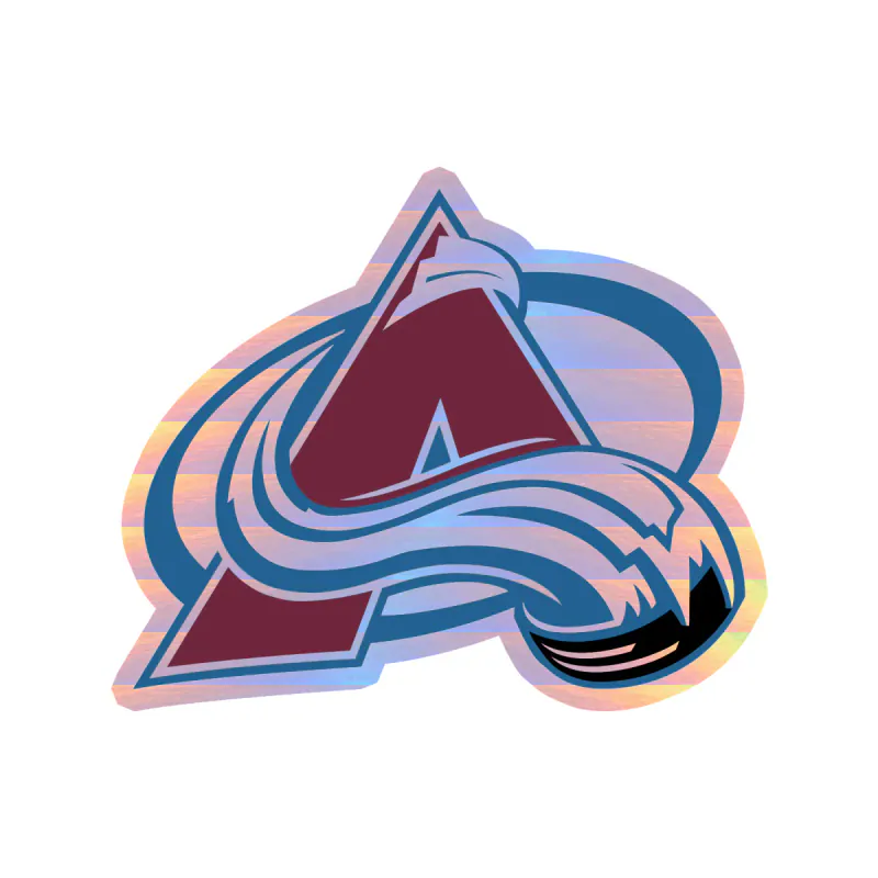 Colorado Avalanche - A With Oval - Holographic Vinyl Sticker - Custom Size