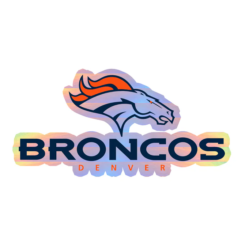 Denver Broncos - Image 2 - Holographic Vinyl Sticker - Custom Size