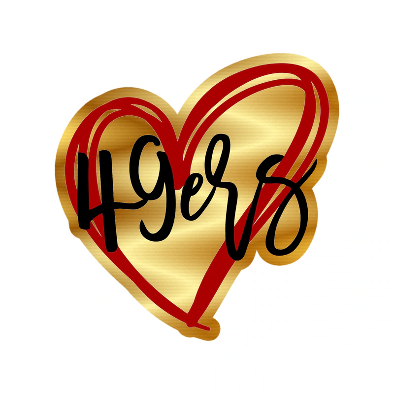 San Francisco 49ers - Image 1 - Gold Chrome Vinyl Sticker - Custom Size