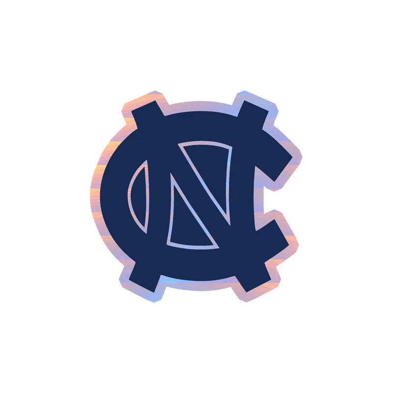 North Carolina Tar Heels - Image 2 - Holographic Vinyl Decal - Custom Size