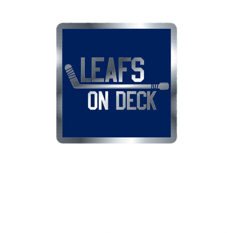 Toronto Maple Leafs - Leafs On Deck - Silver Chrome Vinyl Sticker - Custom Size