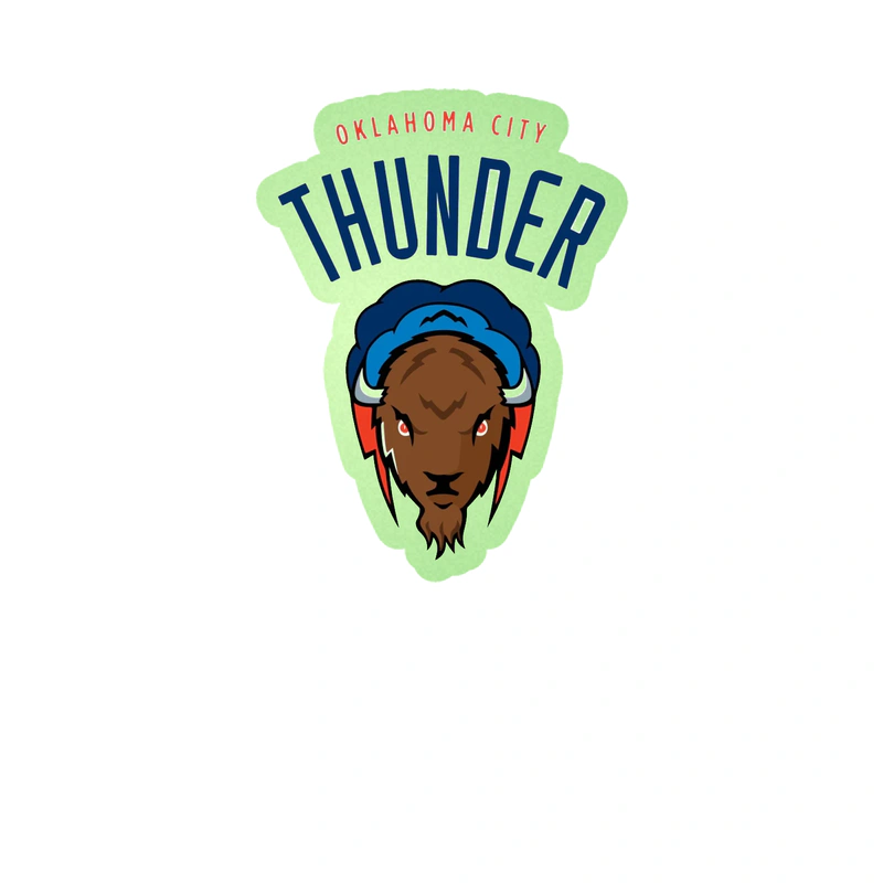 Oklahoma City Thunder - Image 5 - Glow in the Dark Vinyl Sticker - Custom Size