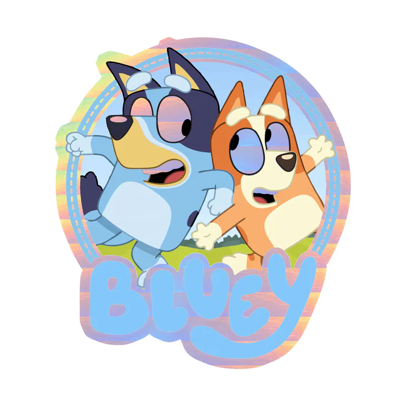 Bluey - Holographic Vinyl Sticker - Custom Size