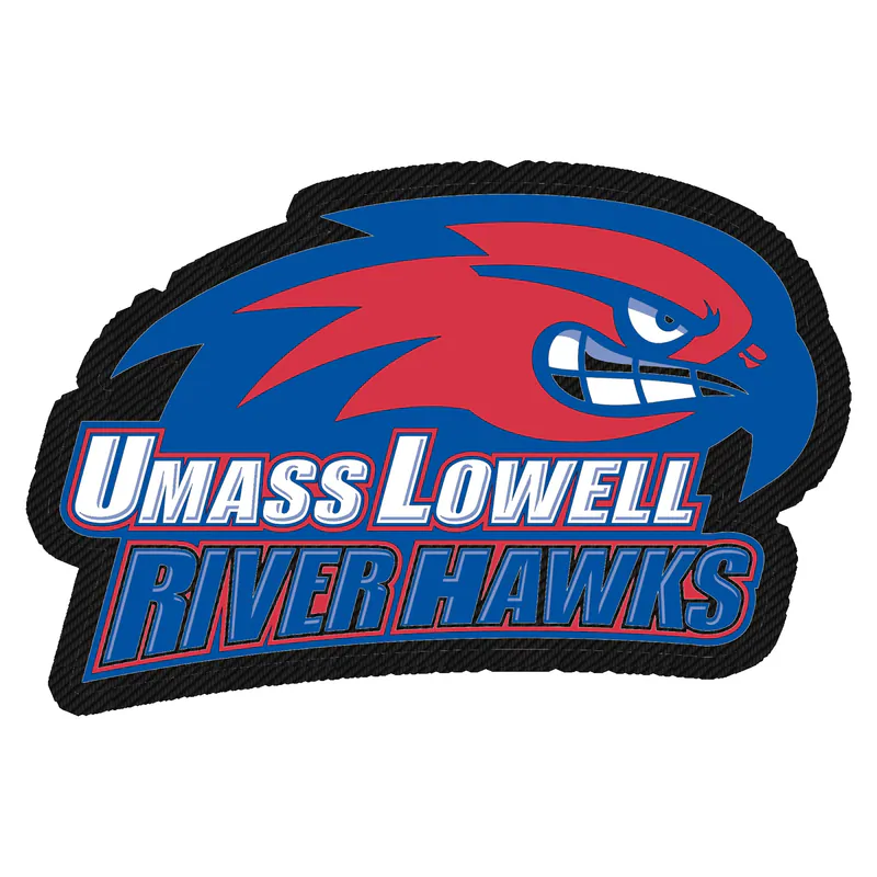 UMass Lowell River Hawks Carbon Fiber Vinyl Decal - Custom Size