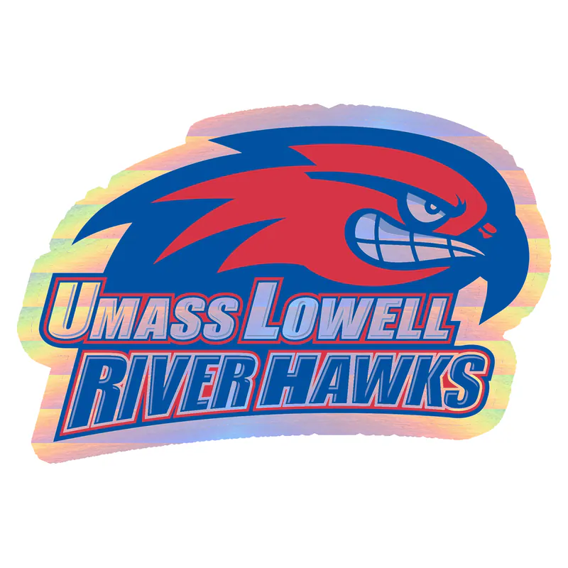 UMass Lowell River Hawks Holographic Vinyl Decal - Custom Size