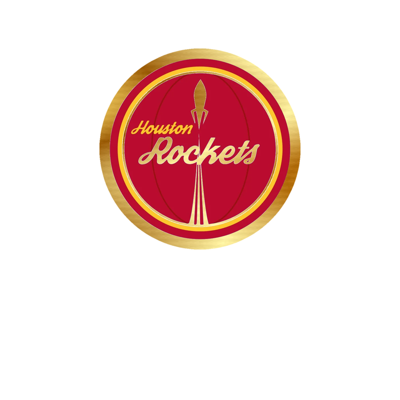 Houston Rockets - Image 3 - Gold Chrome Vinyl Sticker - Custom Size