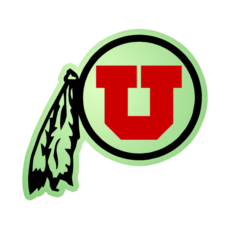 Utah Utes - Image 1 - Glow in the Dark Vinyl Decal - Custom Size