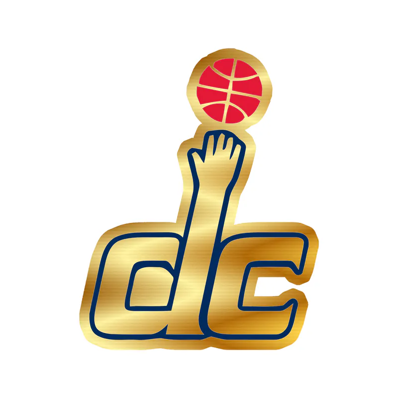Washington Wizards - Image 3 - Gold Chrome Vinyl Sticker - Custom Size