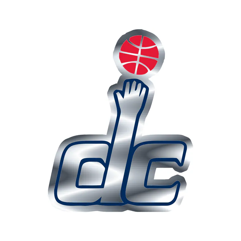 Washington Wizards - Image 3 - Silver Chrome Vinyl Sticker - Custom Size