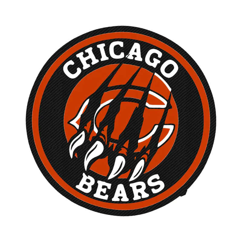 Chicago Bears - Bear Head - Image 14 - Carbon Fiber Vinyl Sticker - Custom Size