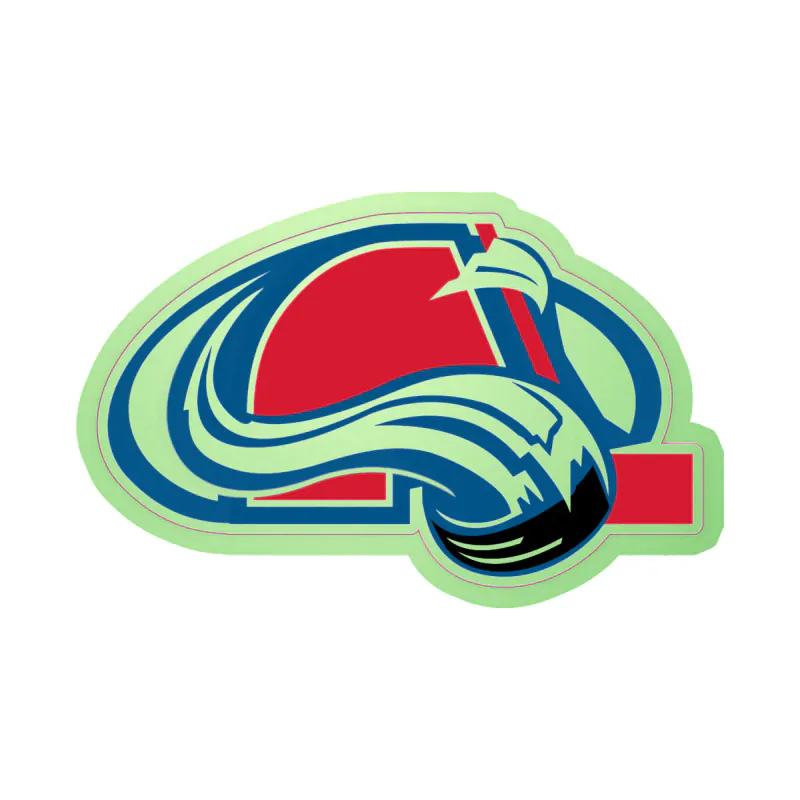 Colorado Avalanche - Avalanche Nordiques - Glow in the Dark Vinyl Sticker - Custom Size