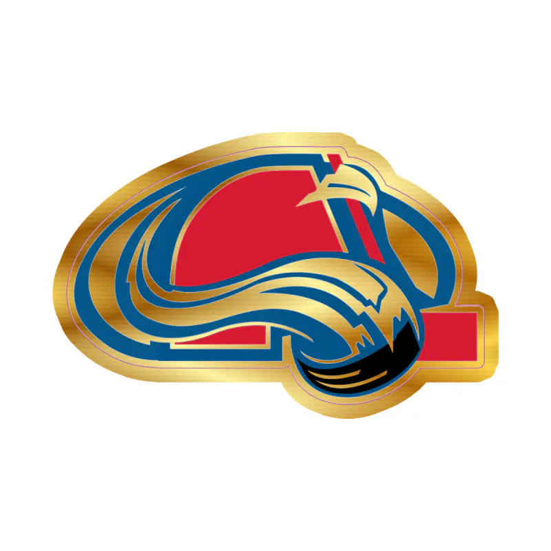 Colorado Avalanche - Avalanche Nordiques - Gold Chrome Vinyl Sticker - Custom Size