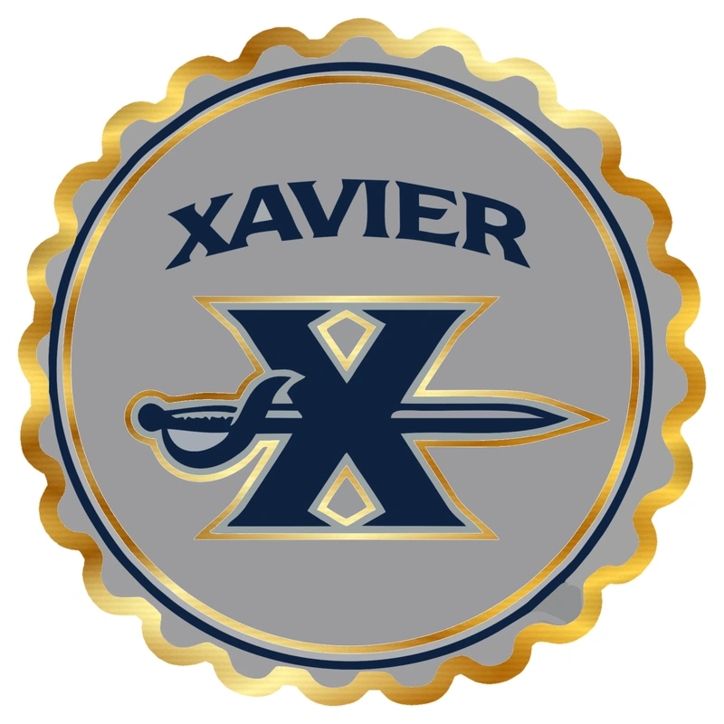 Xavier University - Image 1 - Gold Chrome Vinyl Decal - Custom Size