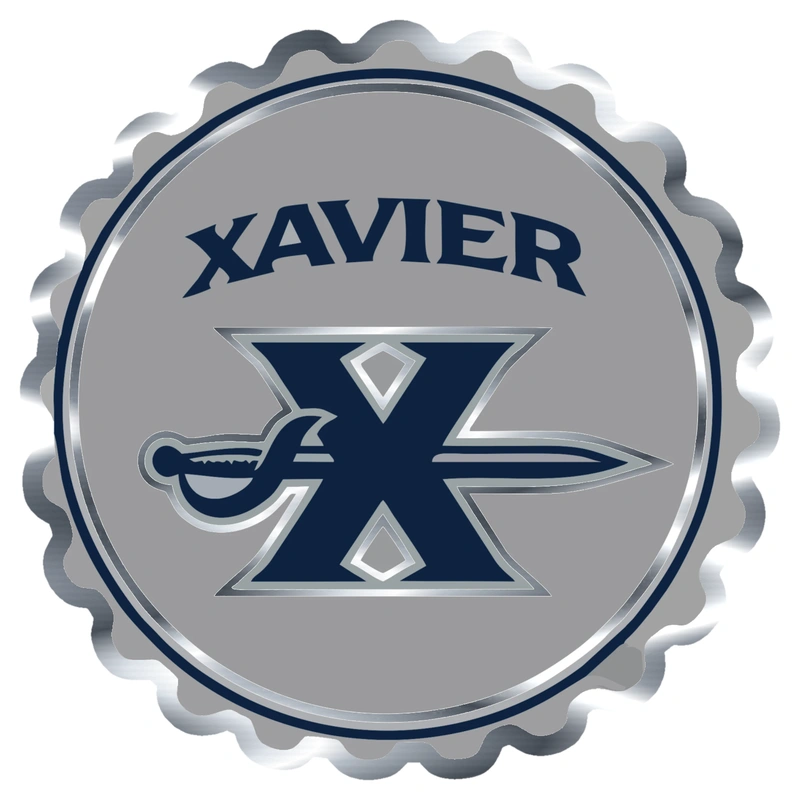 Xavier University - Image 1 - Silver Chrome Vinyl Decal - Custom Size