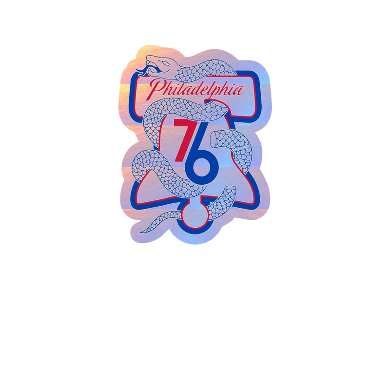 Philadelphia 76ers - Image 4 - Holographic Vinyl Sticker - Custom Size