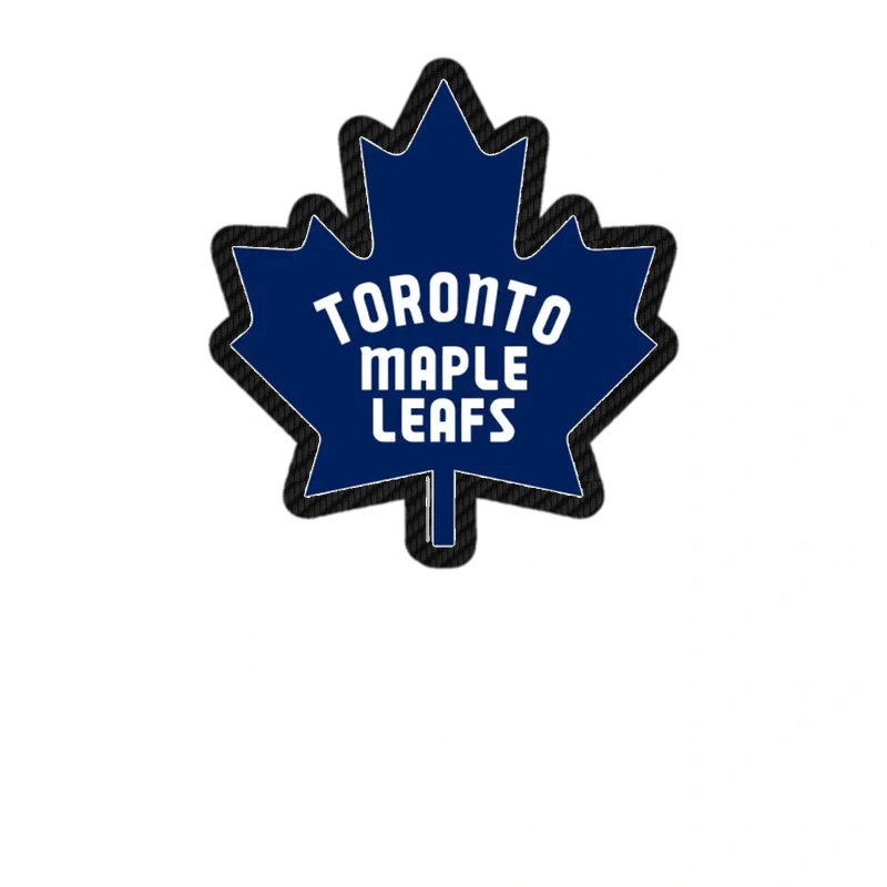 Toronto Maple Leafs - Dark Blue Leaf - Carbon Fiber Vinyl Sticker - Custom Size