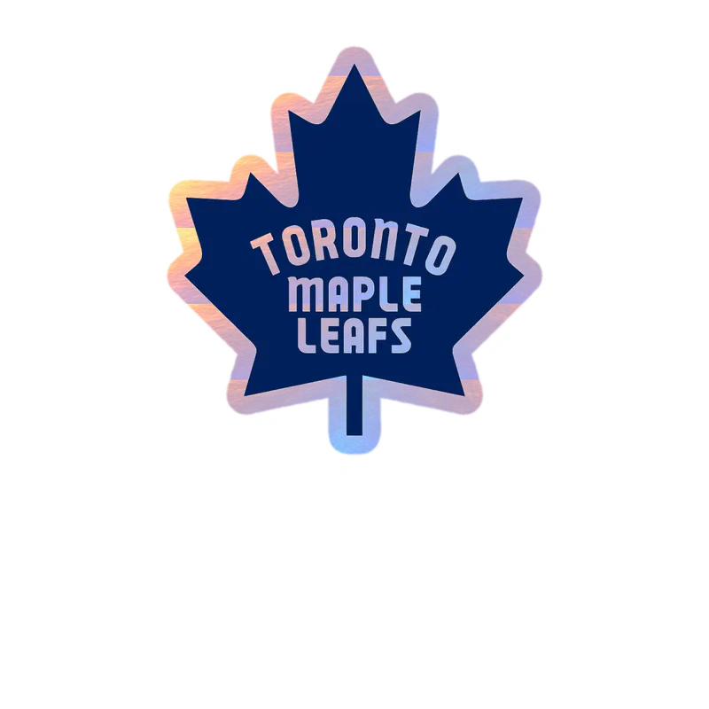 Toronto Maple Leafs - Dark Blue Leaf - Holographic Vinyl Sticker - Custom Size