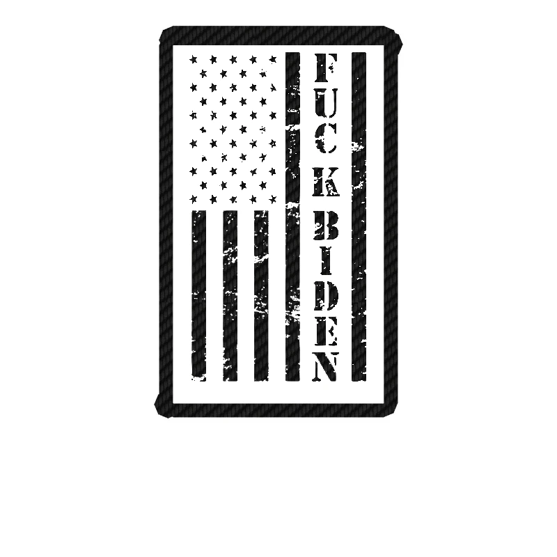 F*uck Biden Flag Carbon Fiber Vinyl Decal