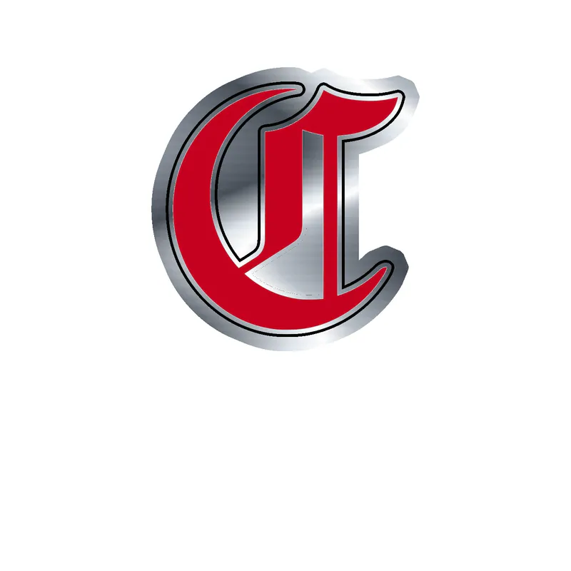Cincinnati Reds - Fancy C - Silver Chrome Vinyl Sticker - Custom Size