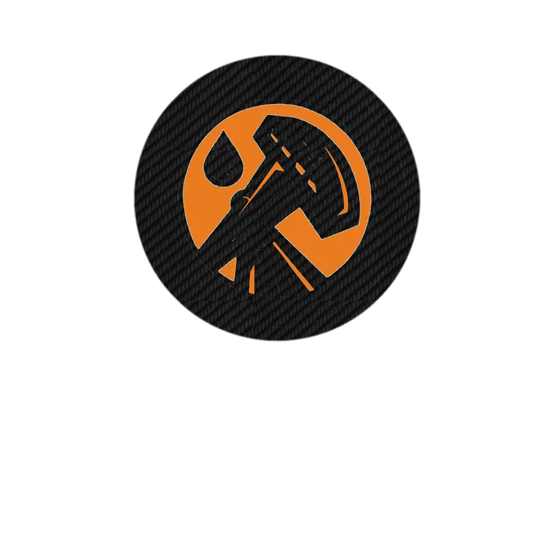 Edmonton Oilers - Blue And Orange Circle - Carbon Fiber Vinyl Sticker - Custom Size