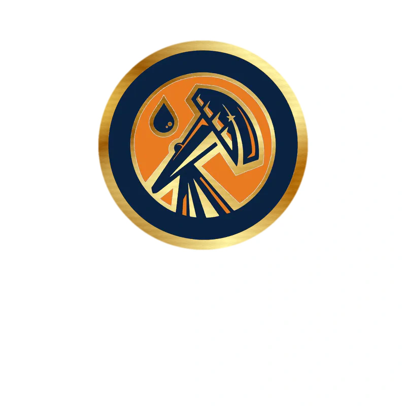 Edmonton Oilers - Blue And Orange Circle - Gold Chrome Vinyl Sticker - Custom Size