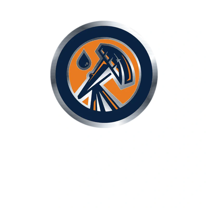 Edmonton Oilers - Blue And Orange Circle - Silver Chrome Vinyl Sticker - Custom Size