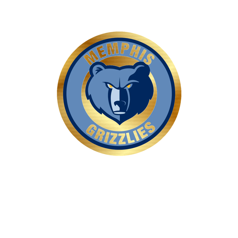 Memphis Grizzlies - Image 10 - Gold Chrome Vinyl Sticker - Custom Size