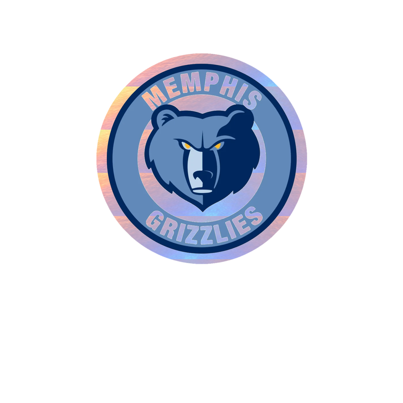 Memphis Grizzlies - Image 10 - Holographic Vinyl Sticker - Custom Size