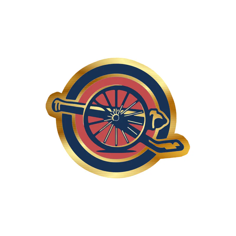 Columbus Blue Jackets - Circle With Cannon - Gold Chrome Vinyl Sticker - Custom Size