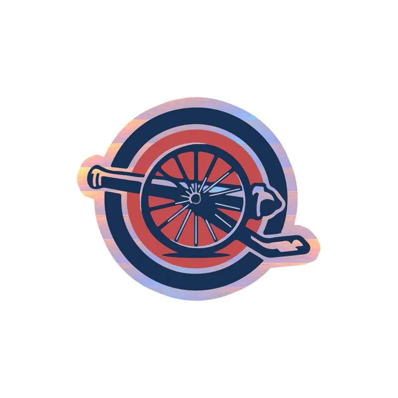Columbus Blue Jackets - Circle With Cannon - Holographic Vinyl Sticker - Custom Size