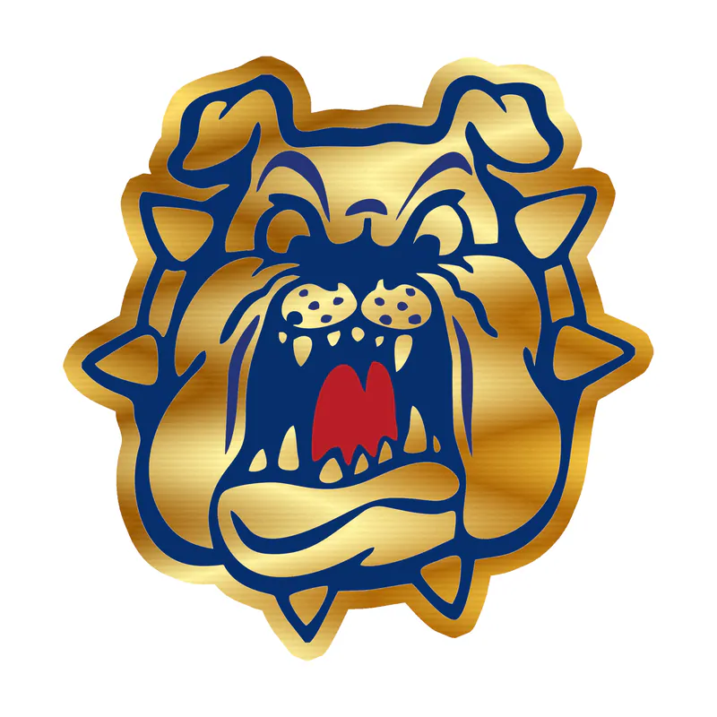 Fresno State Bulldogs - Image 3 - Gold Chrome Vinyl Decal - Custom Size
