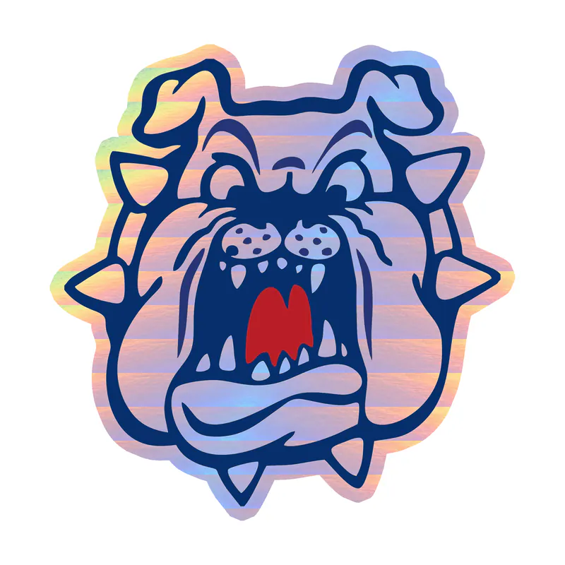 Fresno State Bulldogs - Image 3 - Holographic Vinyl Decal - Custom Size