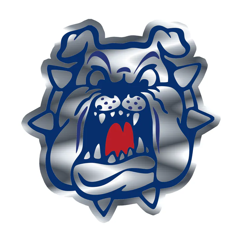 Fresno State Bulldogs - Image 3 - Silver Chrome Vinyl Decal - Custom Size