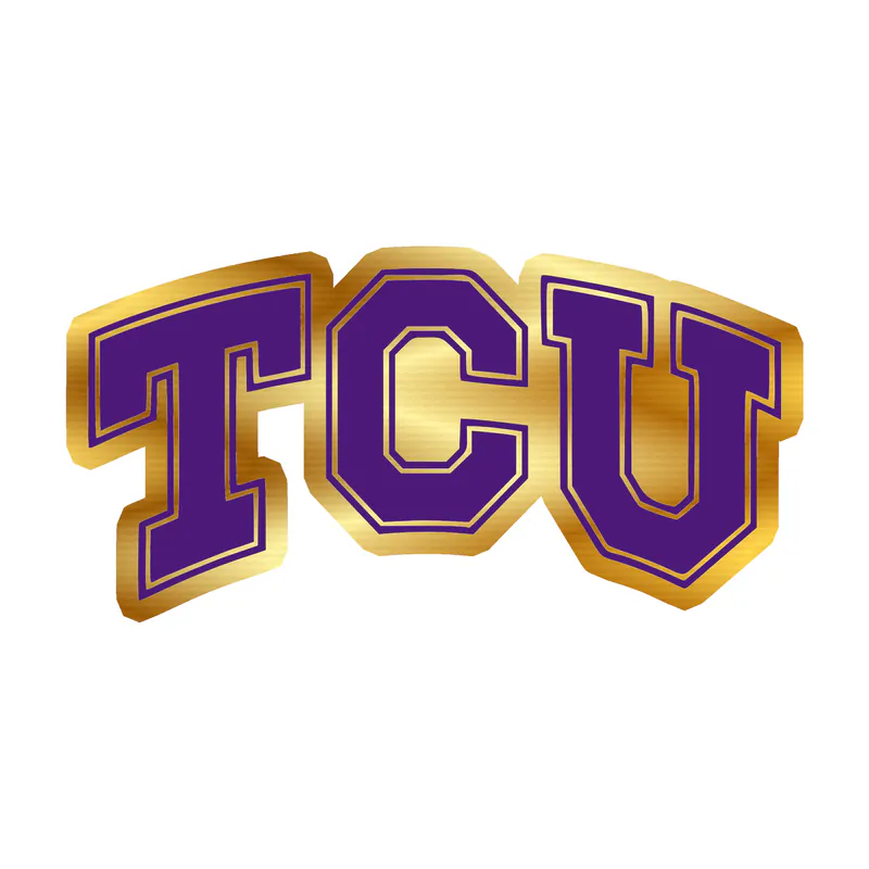 TCU Horned Frogs - Image 9 - Gold Chrome Vinyl Decal - Custom Size