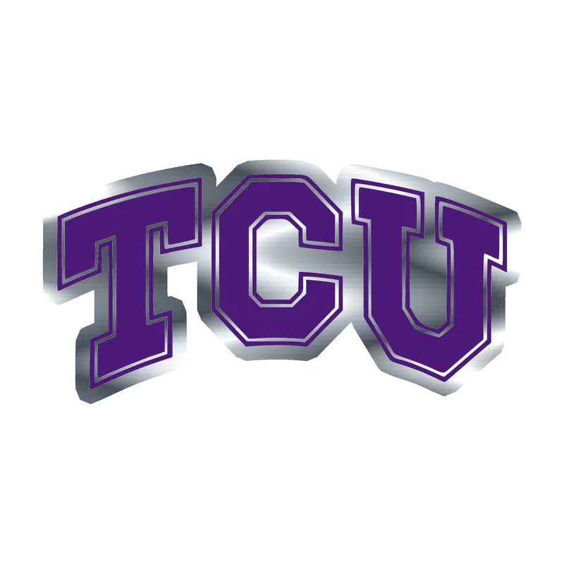 TCU Horned Frogs - Image 9 - Silver Chrome Vinyl Decal - Custom Size