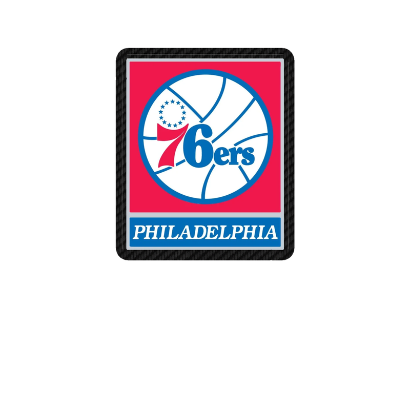 Philadelphia 76ers - Image 7 - Carbon Fiber Vinyl Sticker - Custom Size